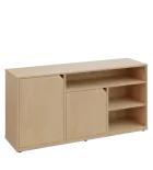 KU2-15DN3 L skříňka nízká 2-dveřová, nika, 740x1522x400, provedení levé, bříza světlá